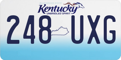 KY license plate 248UXG