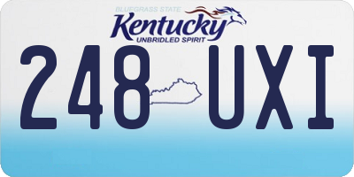 KY license plate 248UXI
