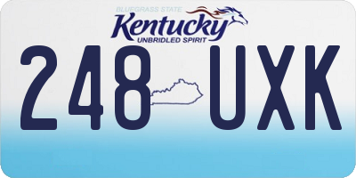 KY license plate 248UXK