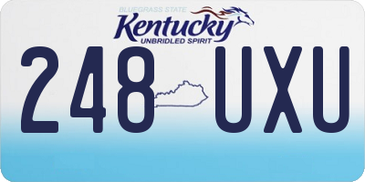 KY license plate 248UXU
