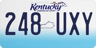 KY license plate 248UXY