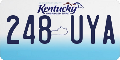 KY license plate 248UYA