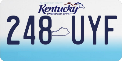 KY license plate 248UYF