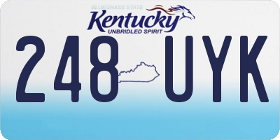 KY license plate 248UYK