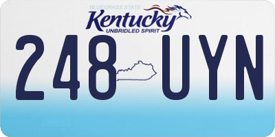 KY license plate 248UYN