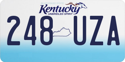 KY license plate 248UZA