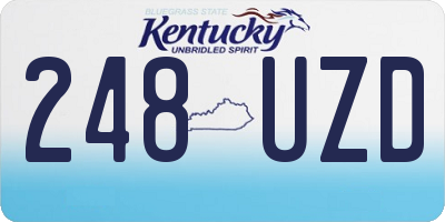 KY license plate 248UZD