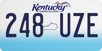 KY license plate 248UZE