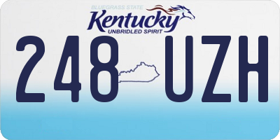 KY license plate 248UZH
