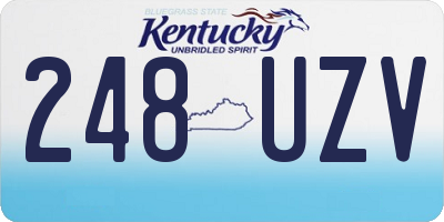 KY license plate 248UZV