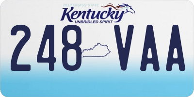 KY license plate 248VAA