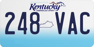 KY license plate 248VAC