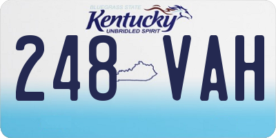 KY license plate 248VAH