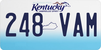 KY license plate 248VAM