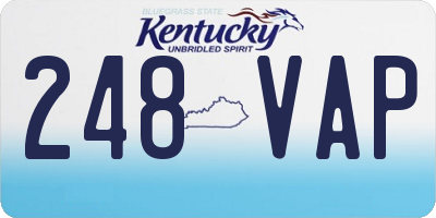 KY license plate 248VAP