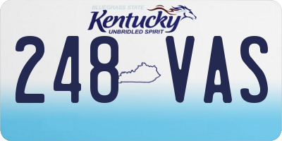KY license plate 248VAS
