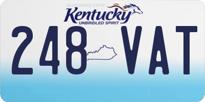 KY license plate 248VAT