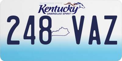 KY license plate 248VAZ