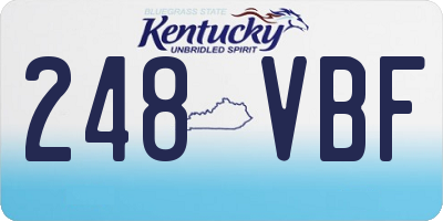 KY license plate 248VBF