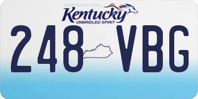 KY license plate 248VBG