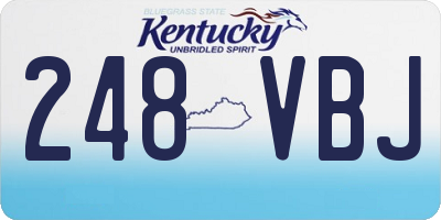 KY license plate 248VBJ