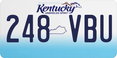KY license plate 248VBU