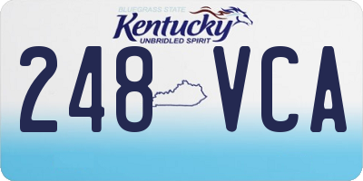 KY license plate 248VCA