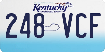 KY license plate 248VCF
