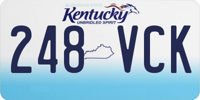 KY license plate 248VCK