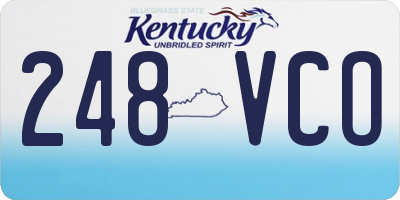 KY license plate 248VCO
