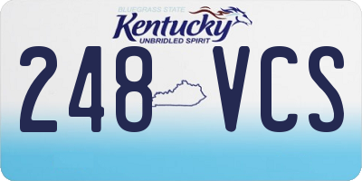 KY license plate 248VCS