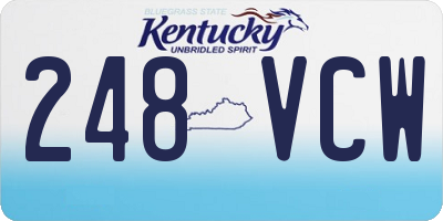 KY license plate 248VCW