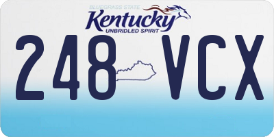 KY license plate 248VCX