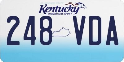 KY license plate 248VDA