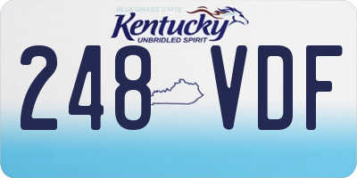KY license plate 248VDF