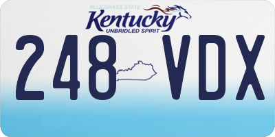 KY license plate 248VDX
