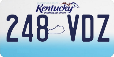 KY license plate 248VDZ