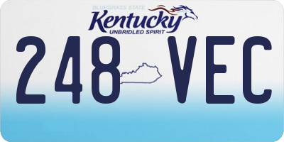 KY license plate 248VEC