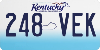 KY license plate 248VEK