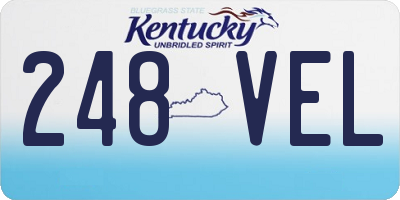 KY license plate 248VEL