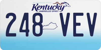 KY license plate 248VEV