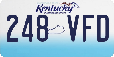 KY license plate 248VFD