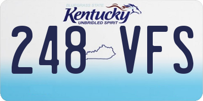 KY license plate 248VFS