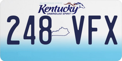 KY license plate 248VFX