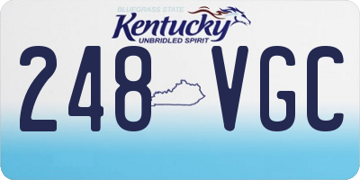 KY license plate 248VGC