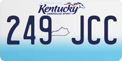 KY license plate 249JCC