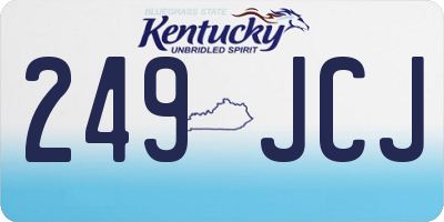 KY license plate 249JCJ