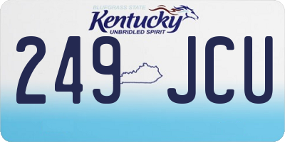 KY license plate 249JCU