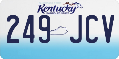 KY license plate 249JCV