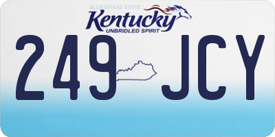 KY license plate 249JCY